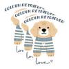 (3 Pack) Golden Retriever Decals - Cute Dog Stickers - Striped Sweater Dog Decals - 3 Inches On Longest Side - Easy Peel & Apply - Made in USA - 3MCS6066 view 1