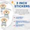 (3 Pack) Golden Retriever Decals - Cute Dog Stickers - Striped Sweater Dog Decals - 3 Inches On Longest Side - Easy Peel & Apply - Made in USA - 3MCS6066 view 2