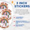 (3 Pack) Rainbow Unicorn Decals - LGBT Pride Stickers - Super Gay Rainbow Decal - 3 Inches On Longest Side - Easy Peel & Apply - Made in USA - 3MCS7703 view 2