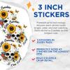 (3 Pack) Skull Sunflower Decals - Floral Skull Decor - Laptop Decal Stickers - 3 Inches On Longest Side - Easy Peel & Apply - Made in USA - 3MCS6145 view 2