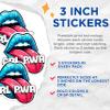 (3 Pack) Girl Power Decals - Feminist Stickers - Empowerment Decals - 3 Inches On Longest Side - Easy Peel & Apply - Made in USA - 3MCS7116 view 2