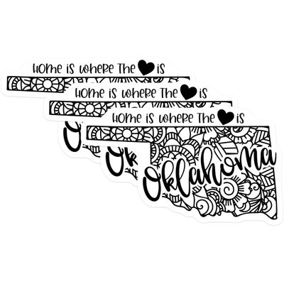 (3 Pack) Oklahoma Decals - Home State Love - Laptop Decals - 3 Inches On Longest Side - Easy Peel & Apply - Made in USA - 3MCS7849
