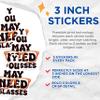 (3 Pack) You Need Glasses Decals - Retro Style - Eyeglasses Stickers - 3 Inches On Longest Side - Easy Peel & Apply - Made in USA - 3MCS6838 view 2