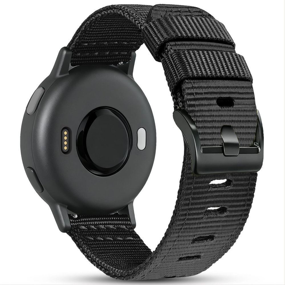 20mm Wear-Resistant Nylon Compatible with Garmin Vivoactive 5 Vivoactive 6 Watch Band, Rugged Nylon for Forerunner 55/165/245/Venu/Venu Sq/Vivoactive 3 Farbic Strap Wristband Replacement