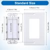 8 Pack Brush Wall Plate with Low Voltage Mounting Bracket, Cable Pass Through Insert for Wires, Single Gang Cable Access Strap, Wall Plate Cable Pass Through, Wall Socket for HDTV (White) view 2