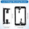 8 Pack Brush Wall Plate with Low Voltage Mounting Bracket, Cable Pass Through Insert for Wires, Single Gang Cable Access Strap, Wall Plate Cable Pass Through, Wall Socket for HDTV (White) view 3