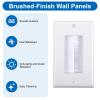 8 Pack Brush Wall Plate with Low Voltage Mounting Bracket, Cable Pass Through Insert for Wires, Single Gang Cable Access Strap, Wall Plate Cable Pass Through, Wall Socket for HDTV (White) view 4