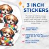 (3 Pack) Puppy Autism Decals - Heart Puzzle Decal - Laptop Decal - 3 Inches On Longest Side - Easy Peel & Apply - Made in USA - 3MCS8238 view 2