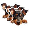 (3 Pack) Rottweiler Decals - Cute Dog - Puppy Peek Animal Stickers - 3 Inches On Longest Side - Easy Peel & Apply - Made in USA - 3MCS8731 view 1