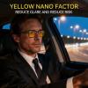 Dollger Night Vision Glasses for Driving Square Anti Glare UV400 Protection Lightweight Nighttime Yellow Eyewear for Men and Women view 3