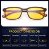 Dollger Night Vision Glasses for Driving Square Anti Glare UV400 Protection Lightweight Nighttime Yellow Eyewear for Men and Women view 4