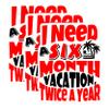(3 Pack) Vacation Mode Decals - Six Month Vacation - Beach Palm Tree Saying - 3 Inches On Longest Side - Easy Peel & Apply - Made in USA - 3MCS7666 view 1