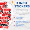 (3 Pack) Vacation Mode Decals - Six Month Vacation - Beach Palm Tree Saying - 3 Inches On Longest Side - Easy Peel & Apply - Made in USA - 3MCS7666 view 2