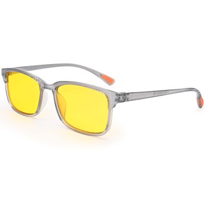 Dollger Night Vision Glasses for Driving Square Anti Glare UV400 Protection Lightweight Nighttime Yellow Eyewear for Men and Women