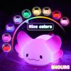 LOVERUIS Cute Night Light for Kids Axolotl Night-Light Baby Girl Squishy NightLight 1/3 Hour Timer Light Dimmable Nursery Lamp Colorful Nightlight Gift for Kid Toddler Kawaii (Remote) view 3