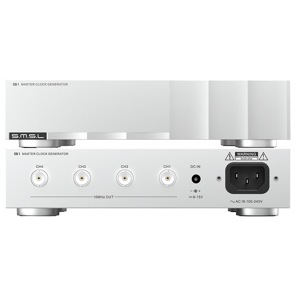 SMSL G1 Hi-Fi Audio External Master Clock,High-Precision OCXO,Multi-Channel Drive+Linear Power Supply,Enhance Sound Quality for CD Players/Players/DAC,Compatible with T2/D2R/P2/PL200T/D200/PA200