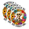(3 Pack) Mental Health Decals - Skeleton Art - Floral Decal for Laptop - 3 Inches On Longest Side - Easy Peel & Apply - Made in USA - 3MCS8526 view 1