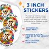 (3 Pack) Mental Health Decals - Skeleton Art - Floral Decal for Laptop - 3 Inches On Longest Side - Easy Peel & Apply - Made in USA - 3MCS8526 view 2