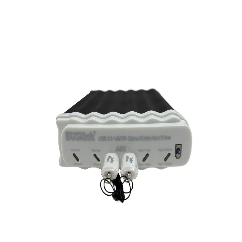 BUSlink CipherShield CSX-20TSU3KKC 20TB Colateral 2FA Dual Key Encrypted External HDD  512-bit AES Hardware Encryption, USB 3.2 Gen 1 & eSATA, FIPS 140-2, HIPAA, HITECH, FERPA, TAA-Compliant