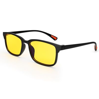 Dollger Night Vision Glasses for Driving Square Anti Glare UV400 Protection Lightweight Nighttime Yellow Eyewear for Men and Women