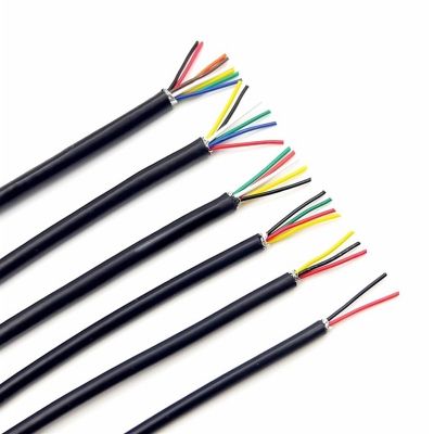 ACFFVBW Coiled Extension Cord, UL2464 Channel Audio Line Copper Shielded Wire 26AWG 2/3/4/5/6/8 Cores 2/5/10M(6cores,10meter)