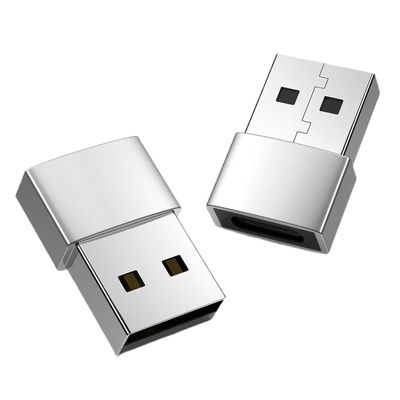 2Pack USB2.0 Male to Type C Female Adapter USB C Female to USB Male Adapter for Highly Speed Data Transfer Charging