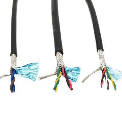 ACFFVBW Coiled Extension Cord, 1 Meter Communication Signal Wire 24-26 AWG 2-8 Core Pure Copper Twisted Pair Shielded(8 Core 26AWG Gray)