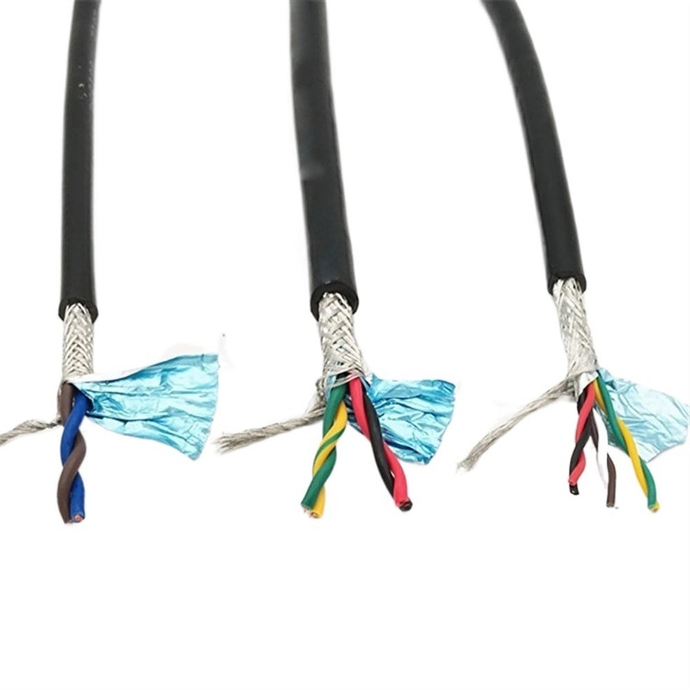 ACFFVBW Coiled Extension Cord, 1 Meter Communication Signal Wire 24-26 AWG 2-8 Core Pure Copper Twisted Pair Shielded(8 Core 26AWG Gray)