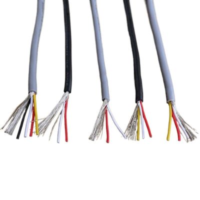 ACFFVBW Coiled Extension Cord, UL2547 Shielded Signal Wire PVC 2/3/4 Cores 2 Meters 24-28 AWG Multicolor Multiple Sizes(Black 3 Cores,26 AWG)