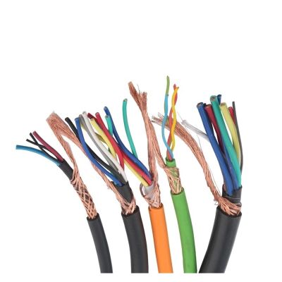 ACFFVBW Coiled Extension Cord, Bending 2-5 Core Copper Wire Shielded Cable PVC Flexible 1 Meter Multiple Types(Signal line 8x0.3)