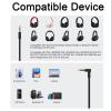 Aeisonsa Replacement Audio Cable Cord Wire Compatible with Beats Headphones Studio Solo Pro Detox Mixr Executive Pill Headphones Aux Cord with in Line Mic and Control (4.6FT, Black) view 2