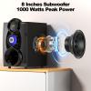 Bobtot Wireless Surround Sound System Home Theater System, 1000W Surround Speakers 8" Subwoofer 5.1/2.1 Channel Deep Bass with ARC Optical Bluetooth Karaoke Input view 2