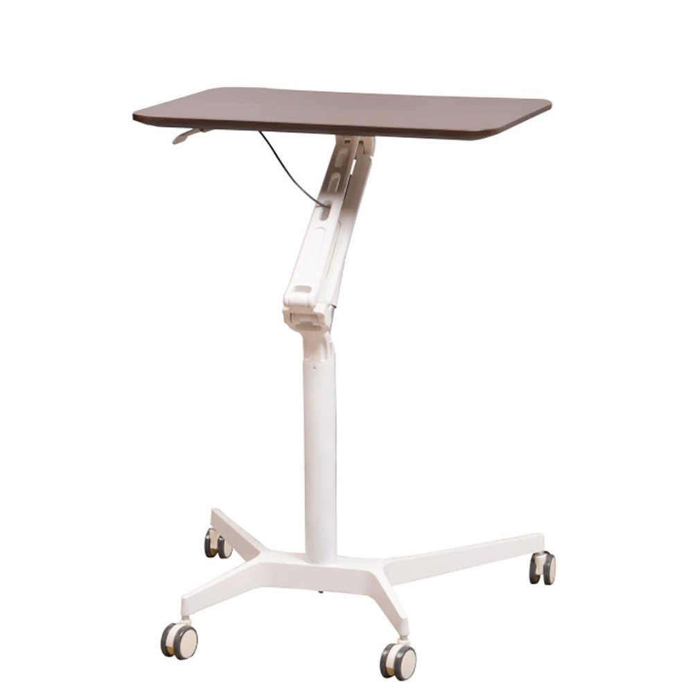 Adjustable Mobile Side Table with Wheels - Overbed Computer Table for Reading & Nursing, Ideal for Bedridden & Elderly, Height Adjustable Sofa End Table