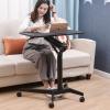 Adjustable Mobile Side Table with Wheels - Overbed Computer Table for Reading & Nursing, Ideal for Bedridden & Elderly, Height Adjustable Sofa End Table view 2
