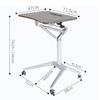 Adjustable Mobile Side Table with Wheels - Overbed Computer Table for Reading & Nursing, Ideal for Bedridden & Elderly, Height Adjustable Sofa End Table view 3