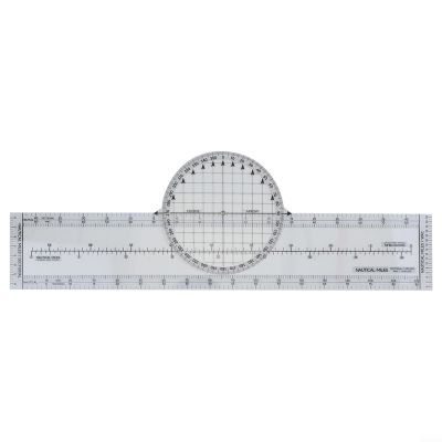 HanOaki Advanced Pilot Products Pilot Ruler for VFR and IFR Placard Transparent ABS Medium Size Heat-Resistant Aviation Navigation Tool Easy Read Markings(A)