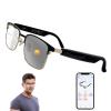 HAIXINDA AI Smart Glasses with ChatGPT, Bluetooth Glasses for Men & Women, Photochromic Lenses, Real-Time Translation in 160+ Languages via APP, AI Glasses with Speakers for Indoor Outdoor (Gold) view 1