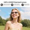 HAIXINDA AI Smart Glasses with ChatGPT, Bluetooth Glasses for Men & Women, Photochromic Lenses, Real-Time Translation in 160+ Languages via APP, AI Glasses with Speakers for Indoor Outdoor (Gold) view 4