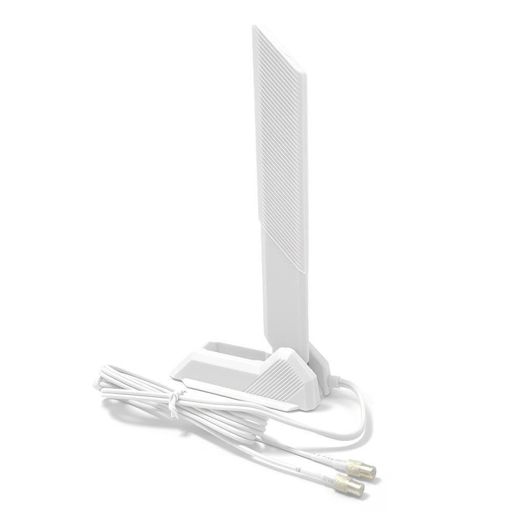 2.4/5/6GHz Tri Band WiFi 7 Gaming Motherboard Antenna Cable Replacement for MSI PRO Z790-A MAX/ Z890-A /Z890-P/Z890-S, B840 B850 B860 Gaming Plus, MPG B850 Edge TI WiFi Magnetic Base (White)