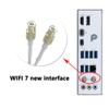 2.4/5/6GHz Tri Band WiFi 7 Gaming Motherboard Antenna Cable Replacement for MSI PRO Z790-A MAX/ Z890-A /Z890-P/Z890-S, B840 B850 B860 Gaming Plus, MPG B850 Edge TI WiFi Magnetic Base (White) view 3