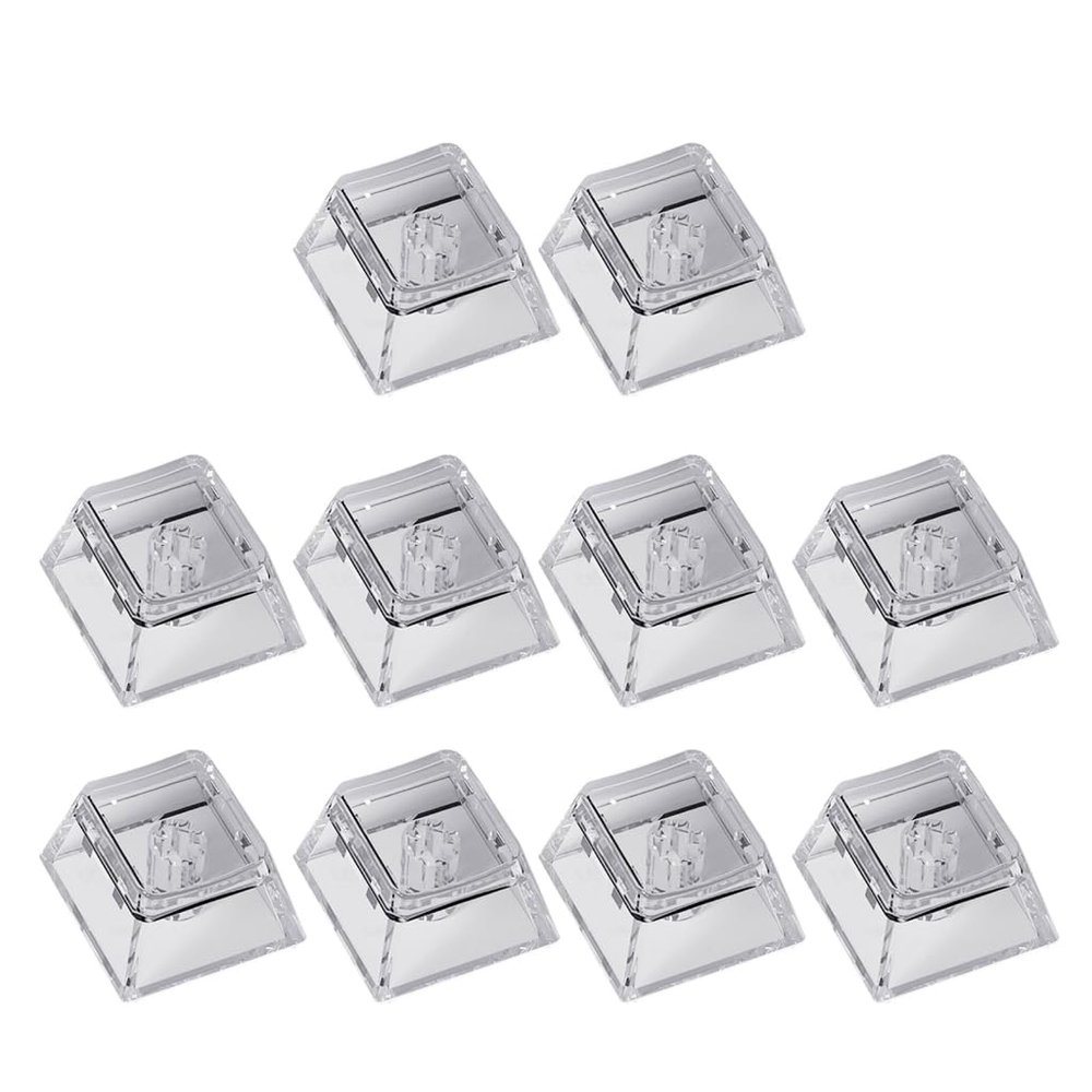1U/ Clear Keycaps with 95% Light Transmission for Mechanical Keyboards Original Height Durability PC
