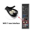 2.4/5/6GHz Tri Band WiFi 7 Gaming Motherboard Antenna Cable Replacement for MSI MEG Z890 GODLIKE/ACE,MEG Z790 ACE MAX,MPG Z790 Carbon MAX WiFi II, MAG B860,PRO B850-VC Magnetic Base (Black) view 2