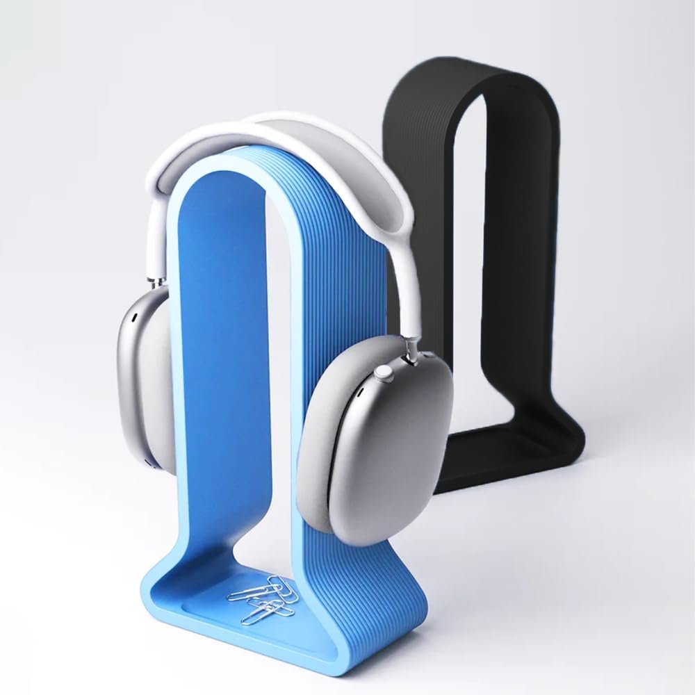 kliko Modern Desk Headphone Stand Black & Sky Blue, Eco-Friendly PLA Desk Organizer, Minimalist Design (Sky Blue)