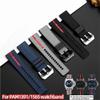 22 mm Black Grey Blue Mens Nylon Silicone Base replace the watch strap Fit for Panerai SUBMERSIBLE PAM1391/1565/Luna Rossa 1404(Blue-Silver,22mm) view 2