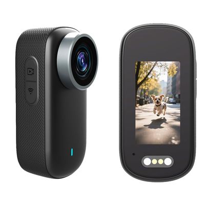 Jinpei 4K Mini Action Camera, with 1.5" Screen Included 64GB, with 360Rotatable Clip & Magnetic Clip, 180 Minutes for Recording, IP65, Traveling, Pet Walking and Outdoors Activities JS-10B-A
