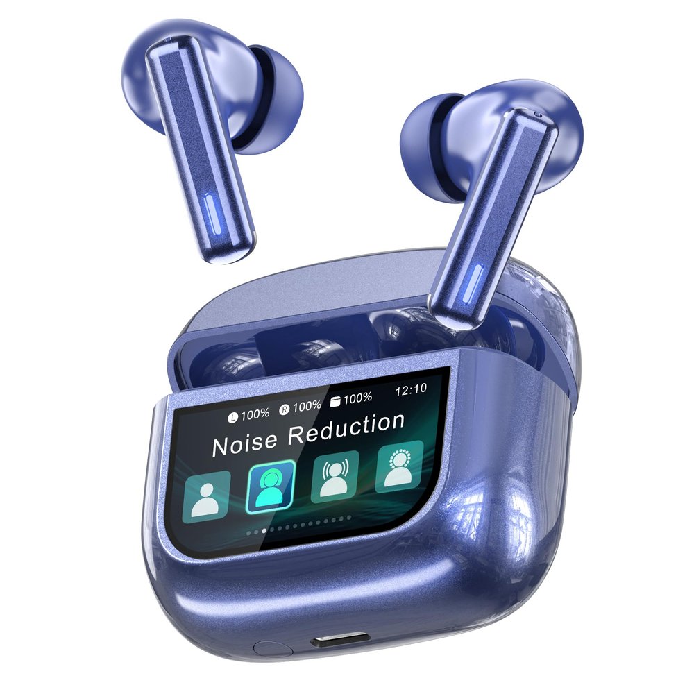 ZIUTY Wireless Earbuds Bluetooth Headphones, Ear Buds with Touch Screen, ANC ENC Noise Cancelling Transparency Mode, 40H Stereo Deep Bass, IPX7 Waterproof, Clear Calls, 5 EQ for iOS Android (Blue)