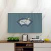 32-75inch Indoor TV Cover Simple Display Protectors Television/Computer Screen Dust Cover Hanging Curved LCD/LED Universal Monitor Protector Multi-size,Washable-Blue-1||42 inch view 1