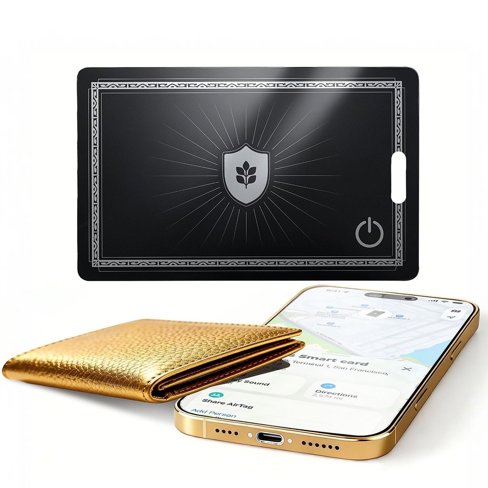 2026 New Wallet Tracker Card for Apple Find My (iOS Only) -Ultra Slim Rechargeable Bluetooth Tracker, 5-10 Years Staying Power,GPS Tracker Key Finder, Item Locator for Wallet,Bags,Luggage(1- Pack)