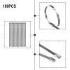 100pcs 304 Stainless Steel Cable Ties 6 Inch Self Locking Metal Zip Ties Heavy Duty Wire Fasteners Marine Grade Cable Straps for Exhaust Wrap Outdoor Cable Management Heat Resistant view 4