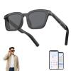 AI Smart Glasses, AI Real Time Translation Glasses with 169 Language & Accents, Auto On/Off by Wearing Sensor, Wide Face, Bluetooth Audio Glasses for Men Women, Travel Meeting Trade Business-Gray view 1